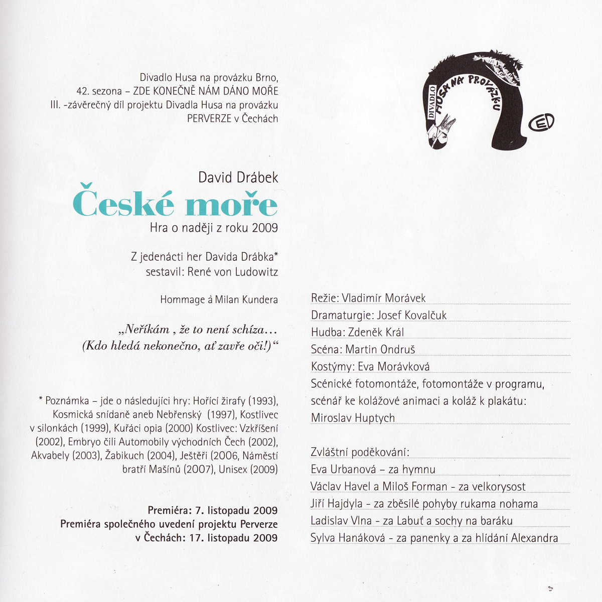 program - české moře, 